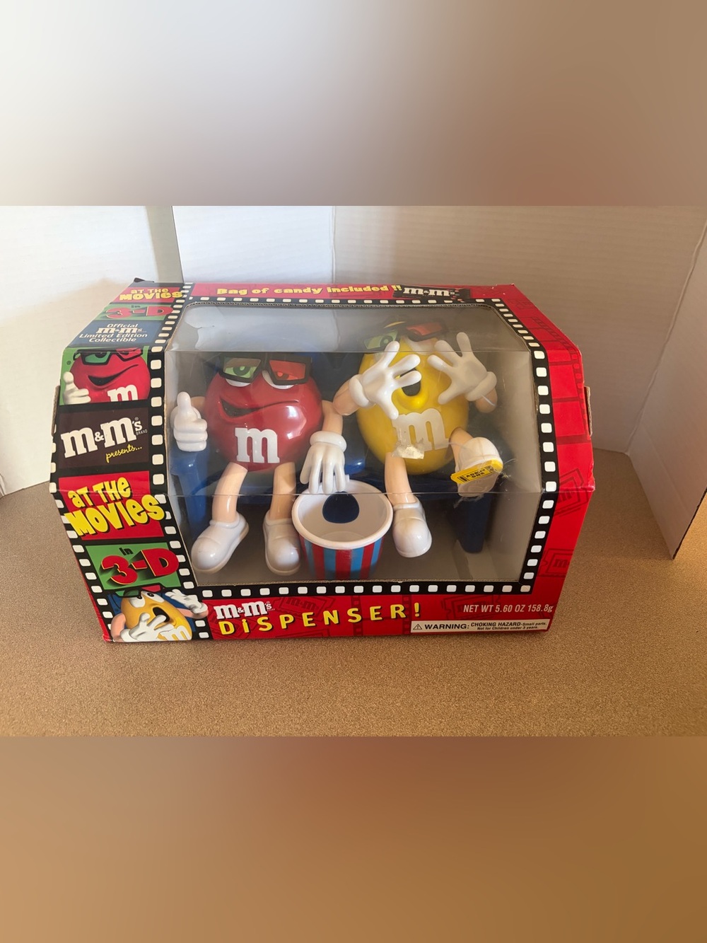 M&M's "At The Movies in 3-D" Limited Edition Collectible Candy Dispenser